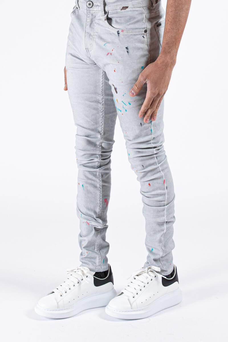 Serenede Zenos Word Jeans (Paint Splatter)