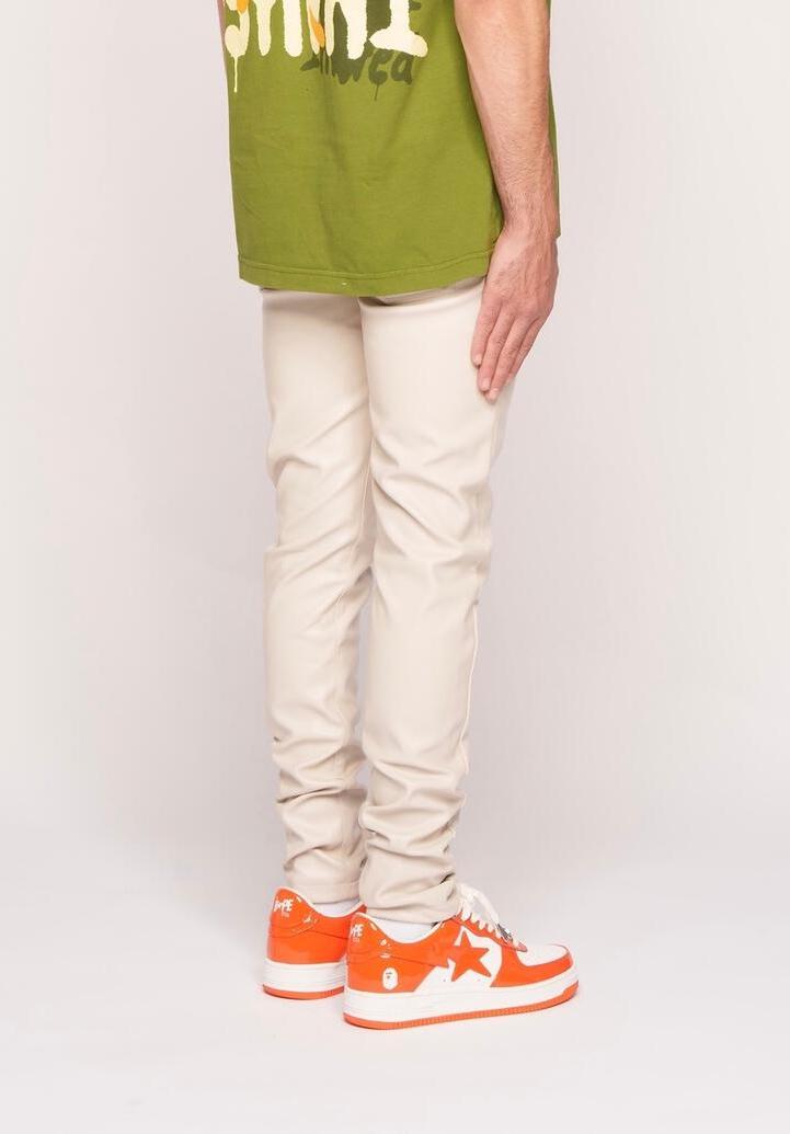 PHEELINGS Be the Change SKINNY LEATHER DENIM (CREAM)