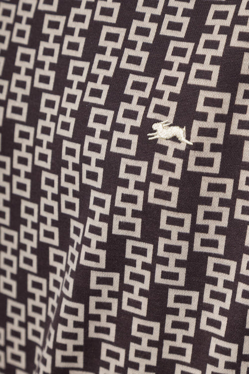 A TIZIANO LEDGER| LS PATTERN COLOR BLOCK CREW (BARK)