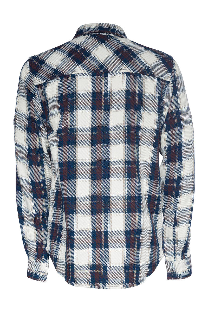 A TIZIANO HEATH| LS YD BRUSHED PLAID SHIRT (DK NAVY)