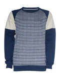A TIZIANO MEYER| LS JACQ KNIT COLOR BLOCK CREW (DK NAVY)
