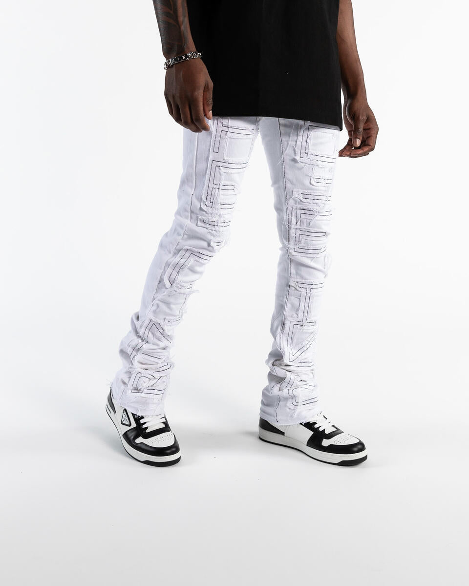 Pheelings Inspired By FLARE STACK DENIM (white)
