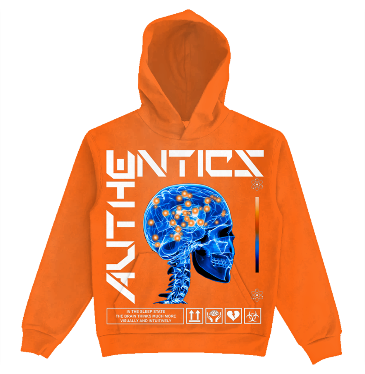 AUTHENTICS BRAIN POWER HOODIE (ORANGE)