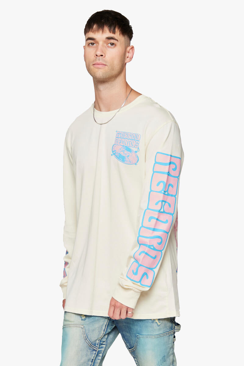 6th NBRHD 6TH RECORDS LONG SLEEVE TEE (CREAM)