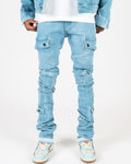 PHEELINGS MY PLEASURE FLARE STACK DENIM (MAYA BLUE)