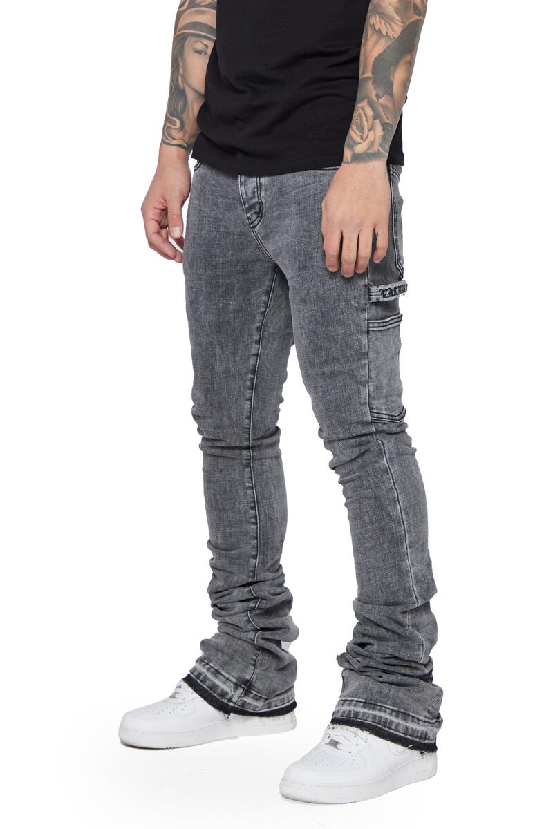 Valabasas MR. EXTENDO STACKED FLARE (LT. GREY WASHED)