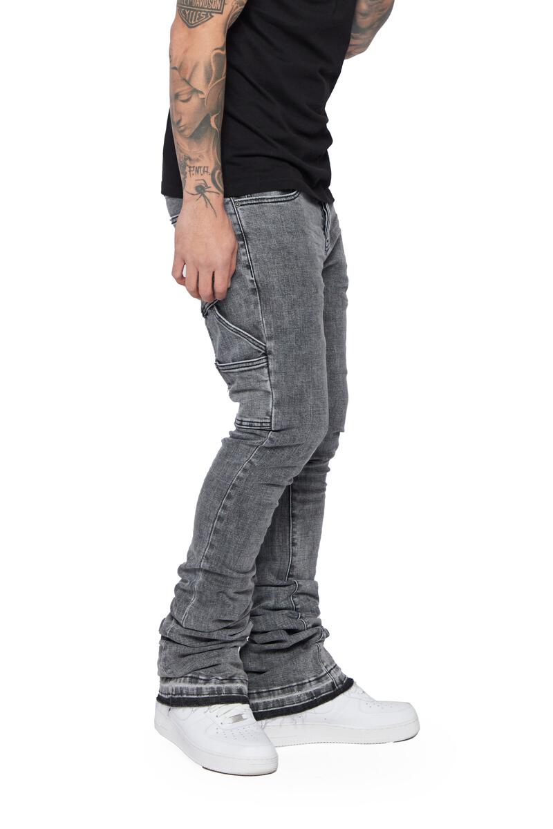 Valabasas MR. EXTENDO STACKED FLARE (LT. GREY WASHED)