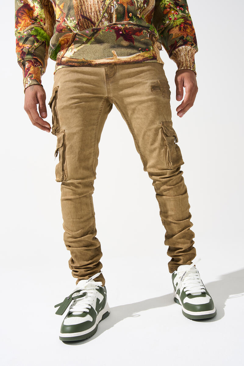SERENEDE Tigers Eye Cargo Jeans (BROWN)