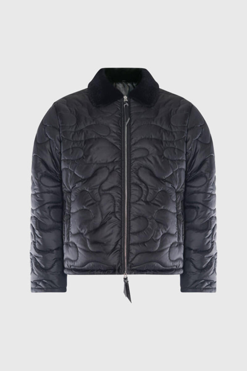 THC Camouflage Shearling Puffer Jacket (Black)