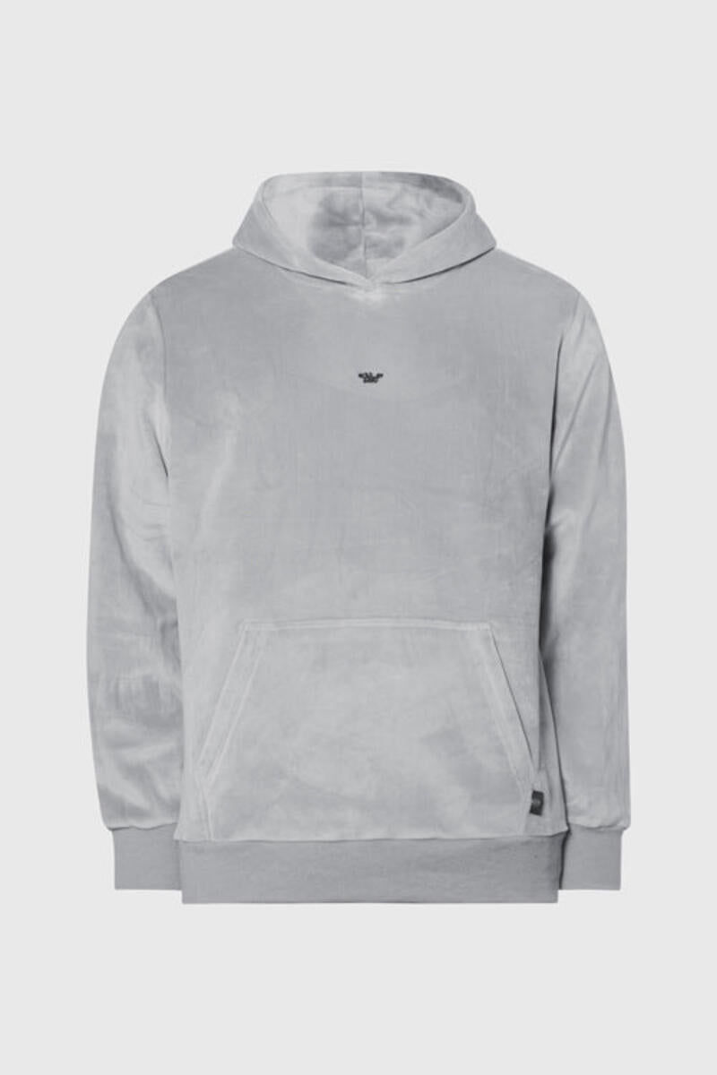 THC Metal Logo Velour Hoodie (Grey)