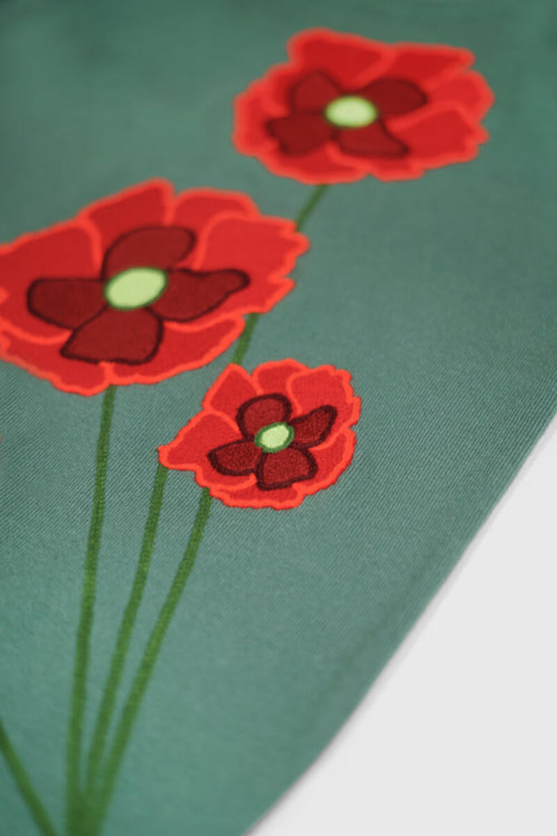 THC Opium Poppy Flower Knit Sweater (Basil Green)