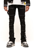 PHEELINGS DEFYING ODDS FLARE STACK DENIM (JET BLACK/WHITE)