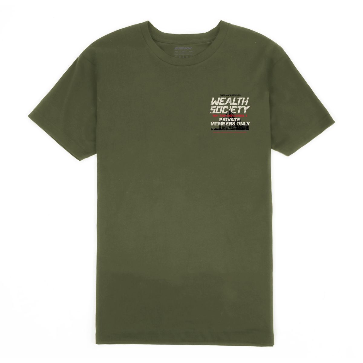 Outrnk Wealth Society T-shirt (Military Green)