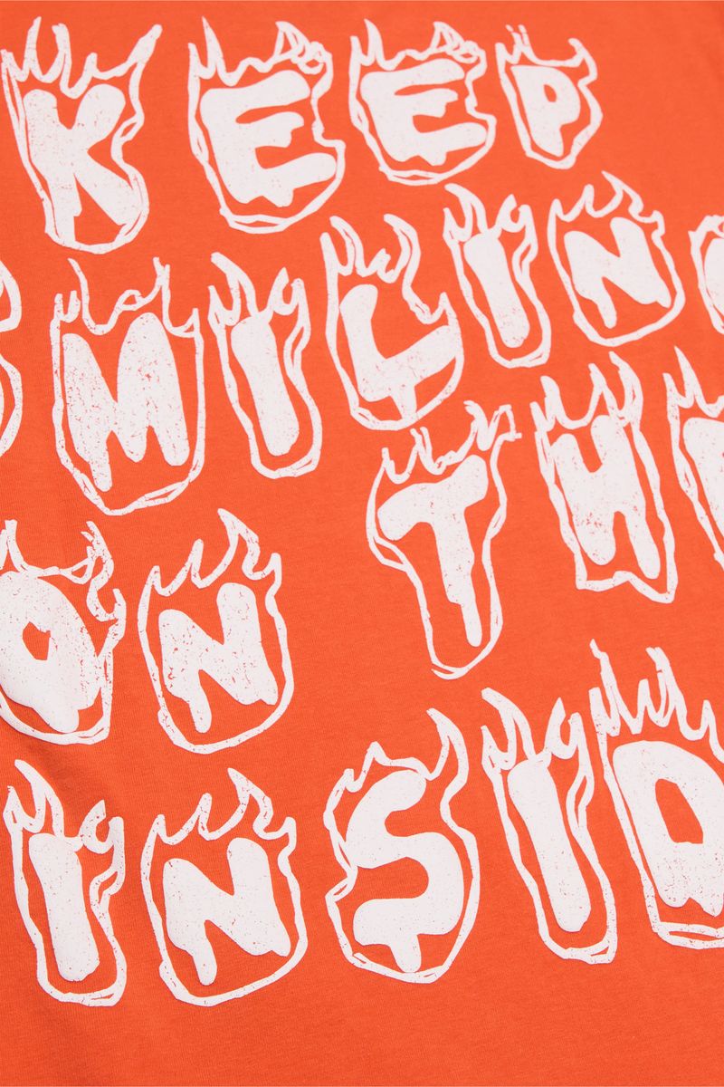 VALABASAS KEEP SMILING TEE (VINTAGE FLAME ORANGE)