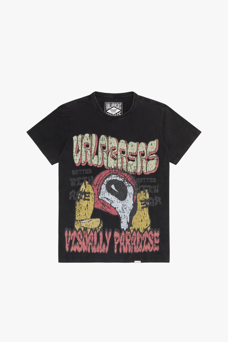 VALABASAS LESS STRESS TEE (VINTAGE BLACK)