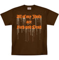 RICH DEAD IDOLS ALL OF MY IDOLS ARE RICH AND DEAD HEAVYWEIGHT TEE (BROWN)