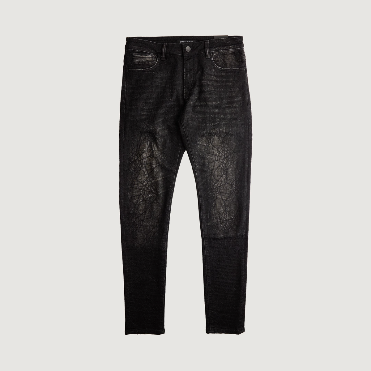 EMBELLISH SPIDER SKINNY JEAN (WASHED BLACK)