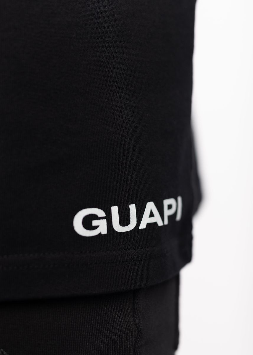 GUAPI Obsidian Black Half Moon Tee (Black)