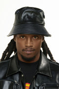 PHEELINGS FLOAT ON CARGO LEATHER BUCKET HAT (BLACK)