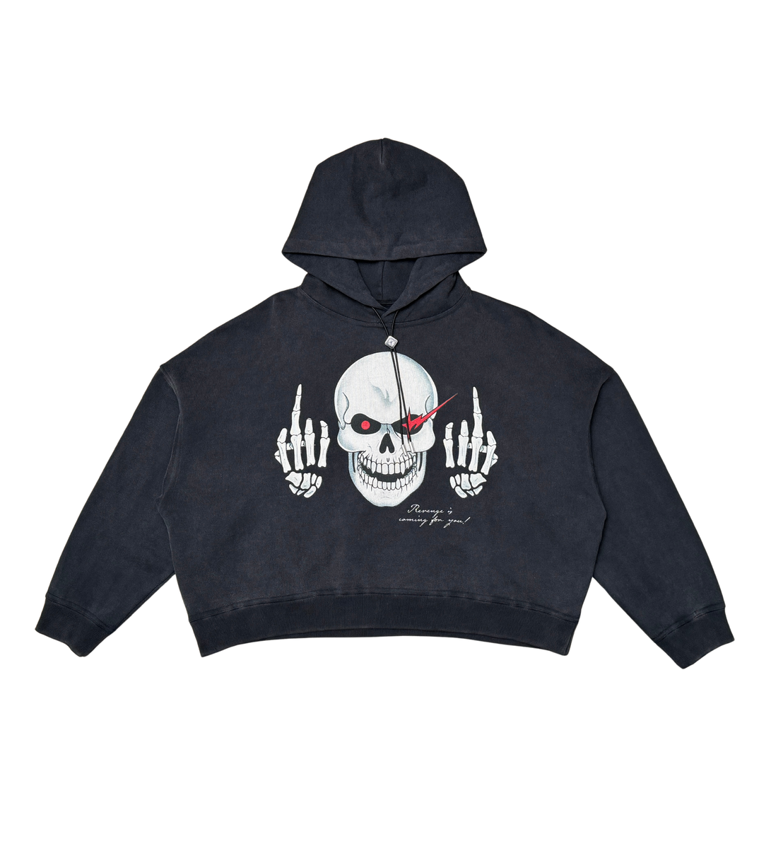 Wrathboy WB 3:33 CROP HOODIE (BLACK)