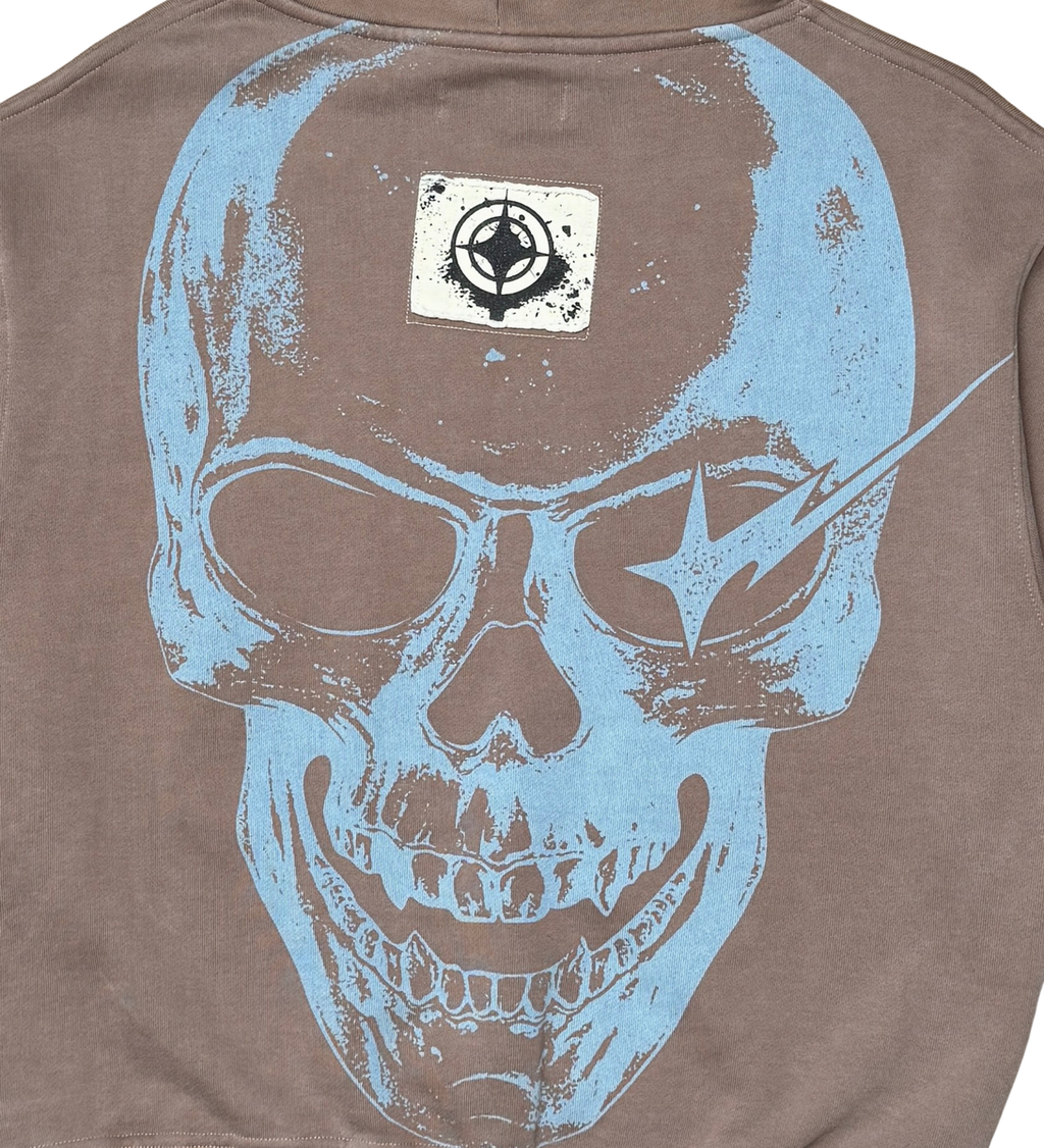 Wrathboy WB REPENT NOW CROP HOODIE (TAUPE)