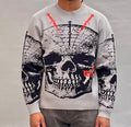 DOCTRINE NIGHTFALL SKULL SWEATER (SKYROCKET GRAY)