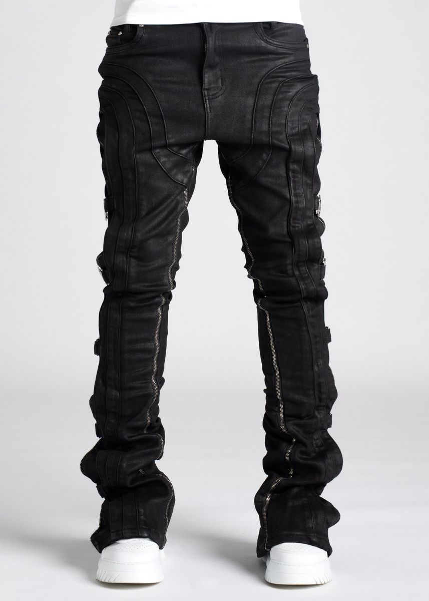 GUAPI Obsidian Black Waxed Premium Denim (Obsidian Black)
