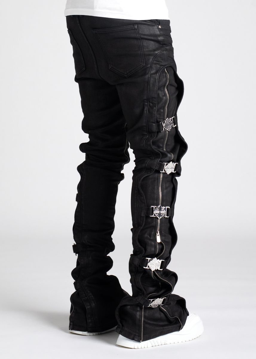 GUAPI Obsidian Black Waxed Premium Denim (Obsidian Black)