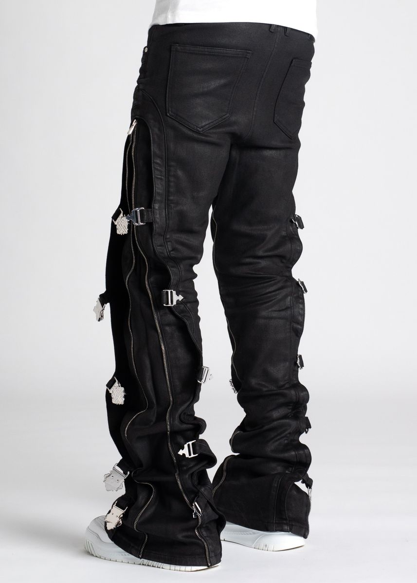 GUAPI Obsidian Black Waxed Premium Denim (Obsidian Black)