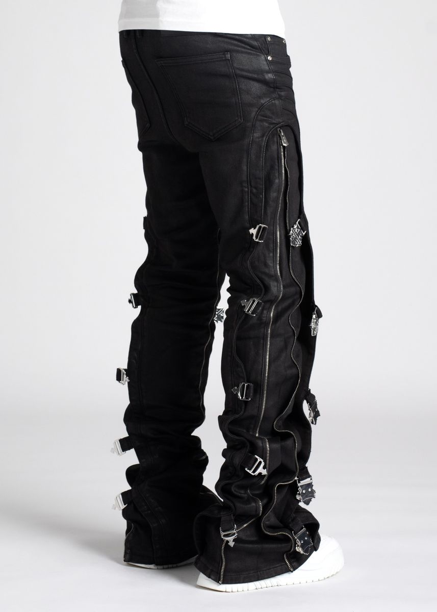 GUAPI Obsidian Black Waxed Premium Denim (Obsidian Black)