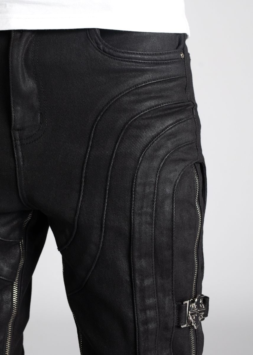 GUAPI Obsidian Black Waxed Premium Denim (Obsidian Black)