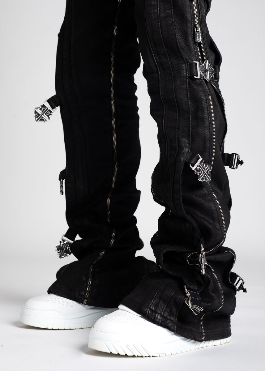 GUAPI Obsidian Black Waxed Premium Denim (Obsidian Black)
