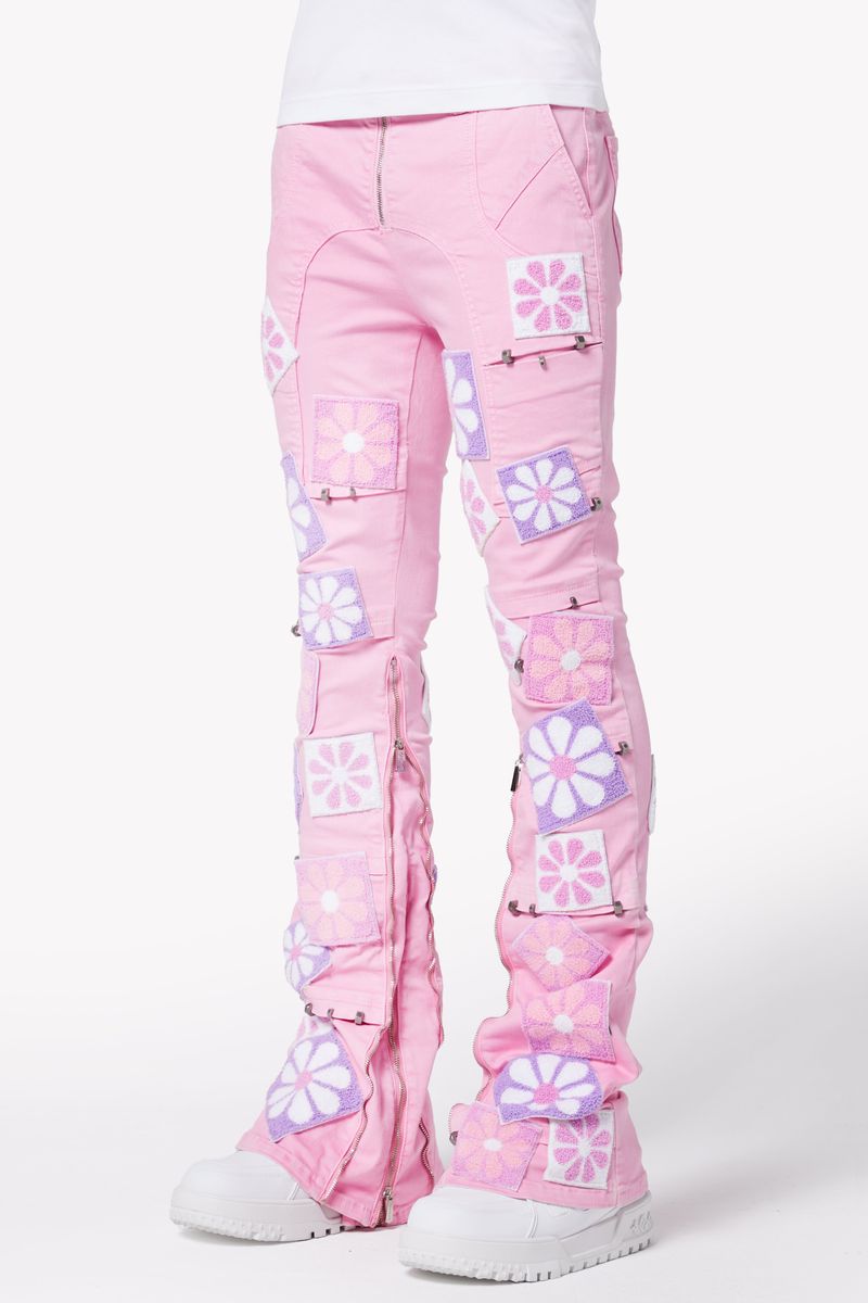 GUAPI French Rose Flowers Denim (Pink)