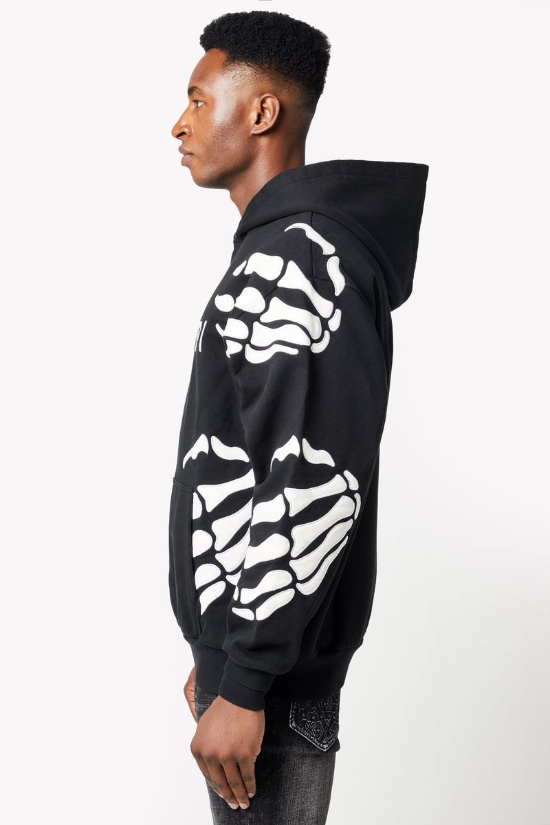 GUAPI Obsidian Black Hell Dragger Hoodie (Black/White)