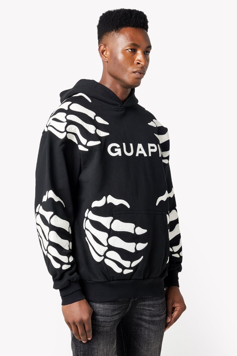 GUAPI Obsidian Black Hell Dragger Hoodie (Black/White)