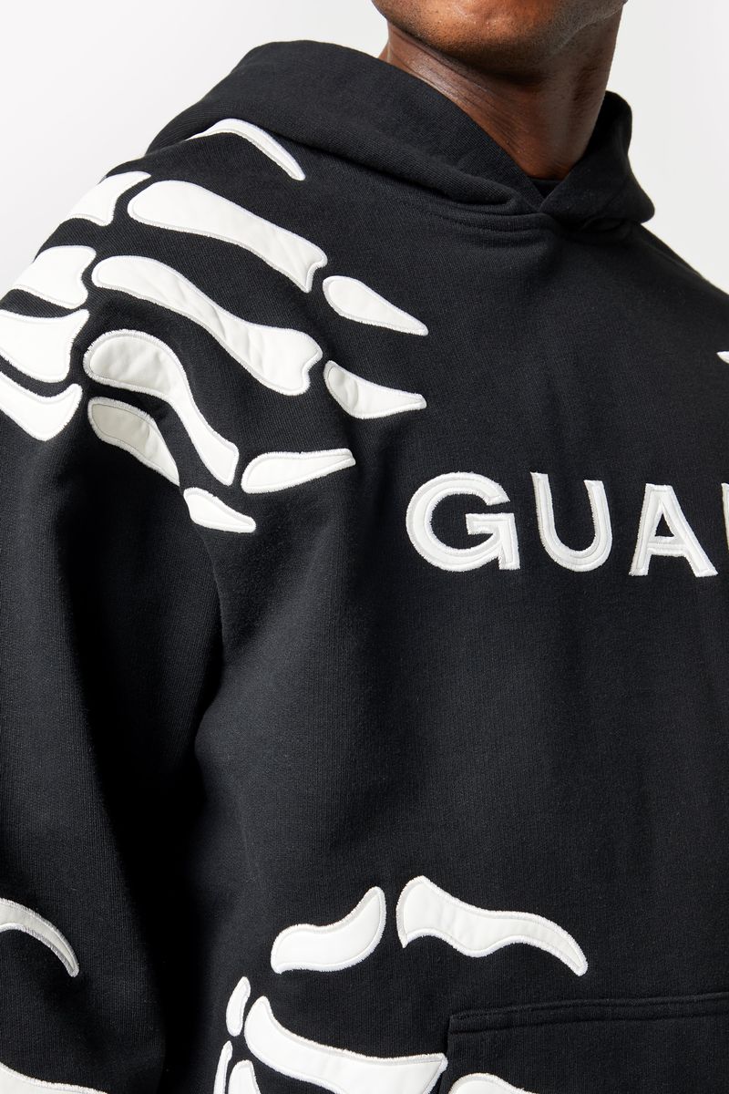 GUAPI Obsidian Black Hell Dragger Hoodie (Black/White)