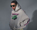 Wrathboy WORLD AT WAR CROPPED HOODIE (CEMENT)