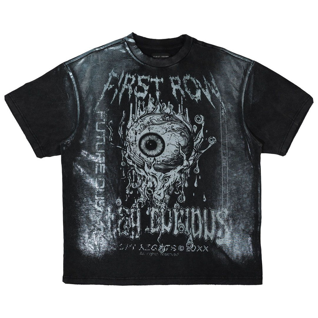 First Row STAY CURIOUS EYEBALL FOIL TEE