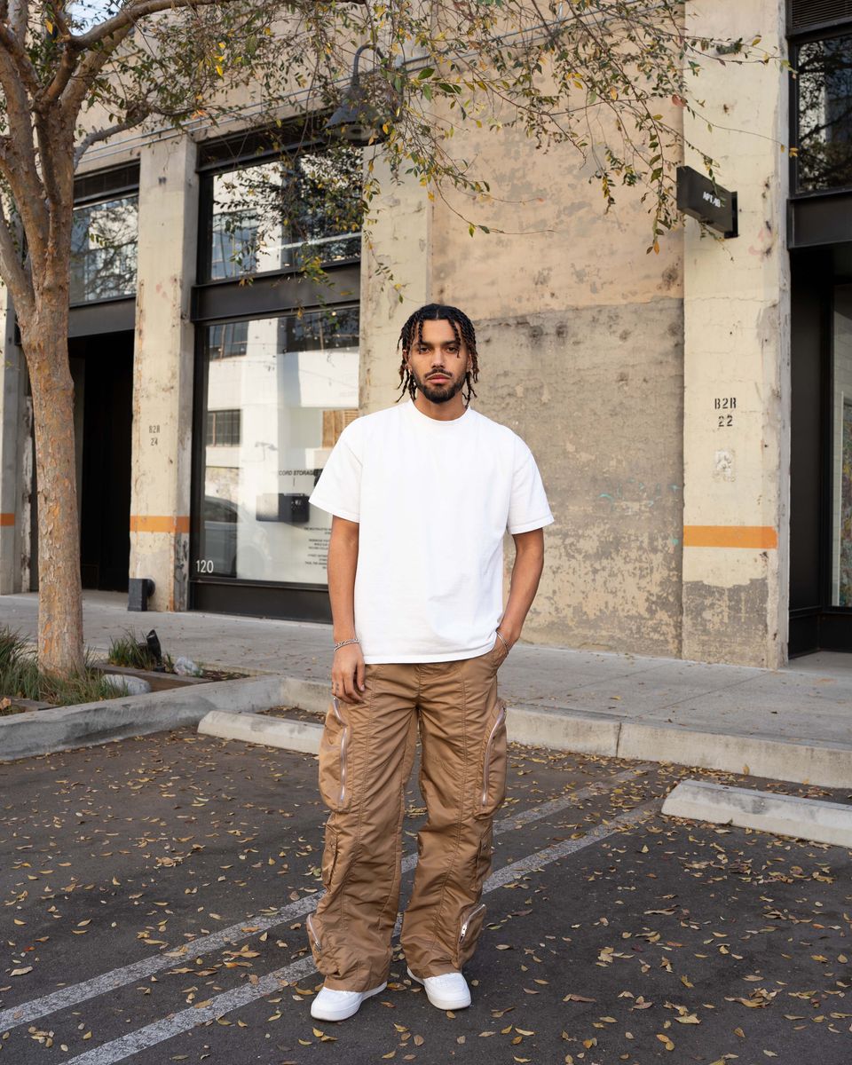 EPTM BAGGY MOON ZIP CARGO PANTS (Khaki)