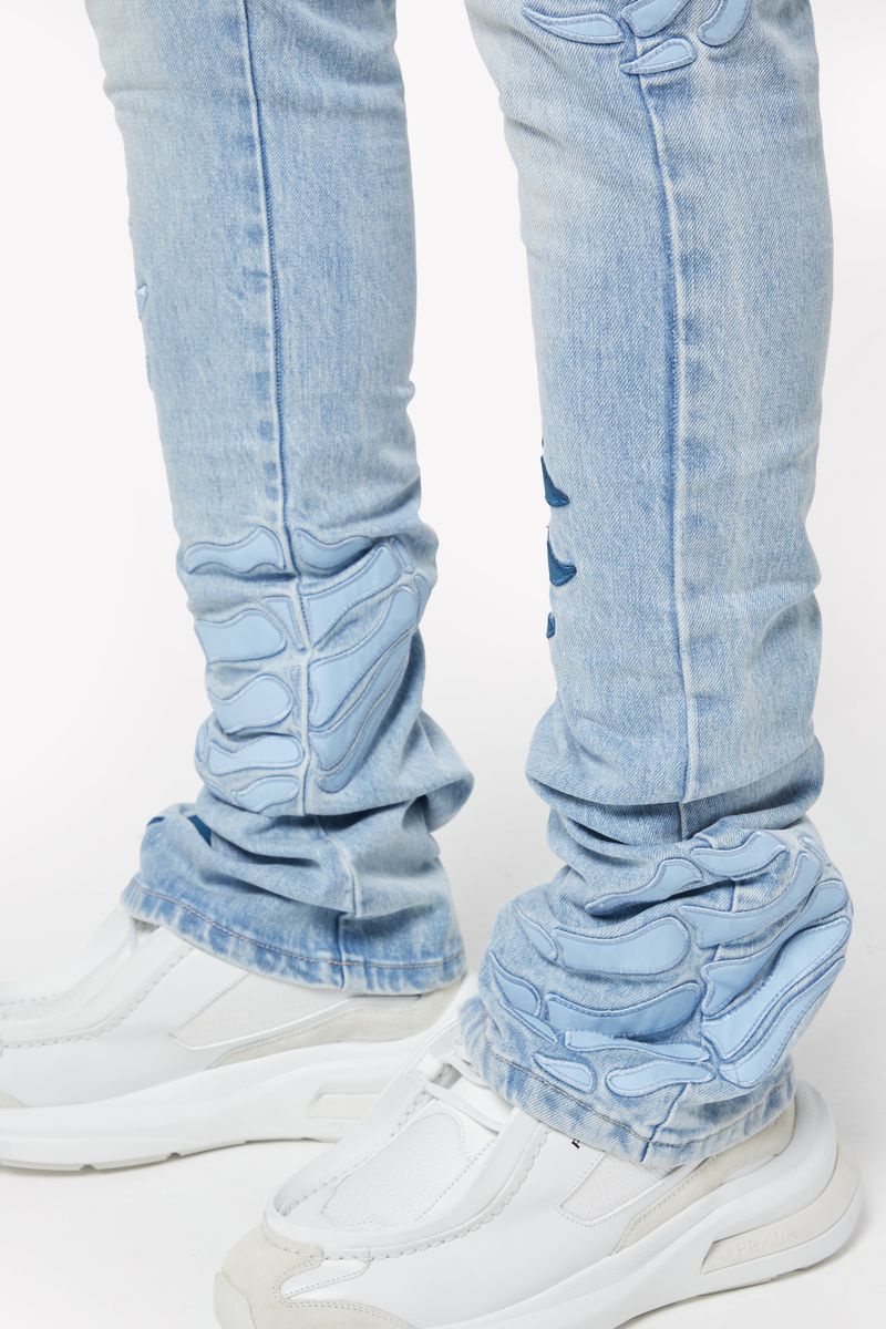 GUAPI Aqua Blue Hell Dragger Denim