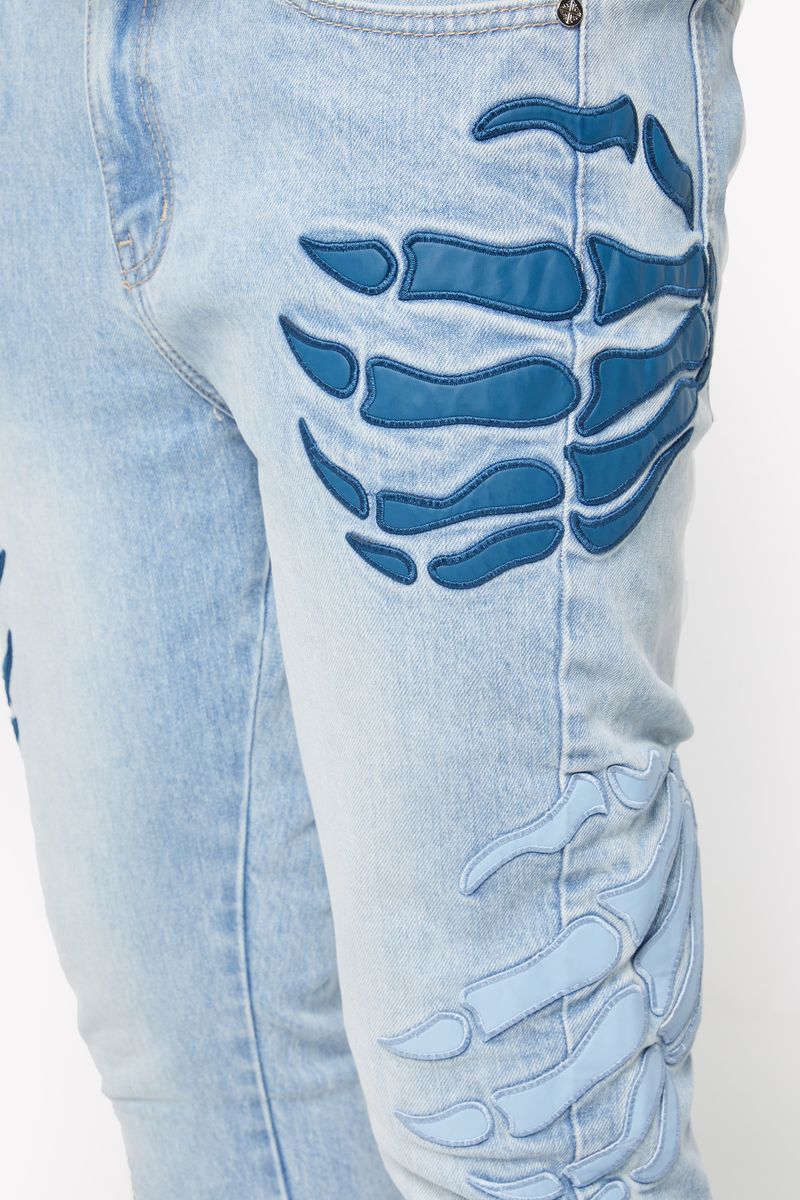 GUAPI Aqua Blue Hell Dragger Denim