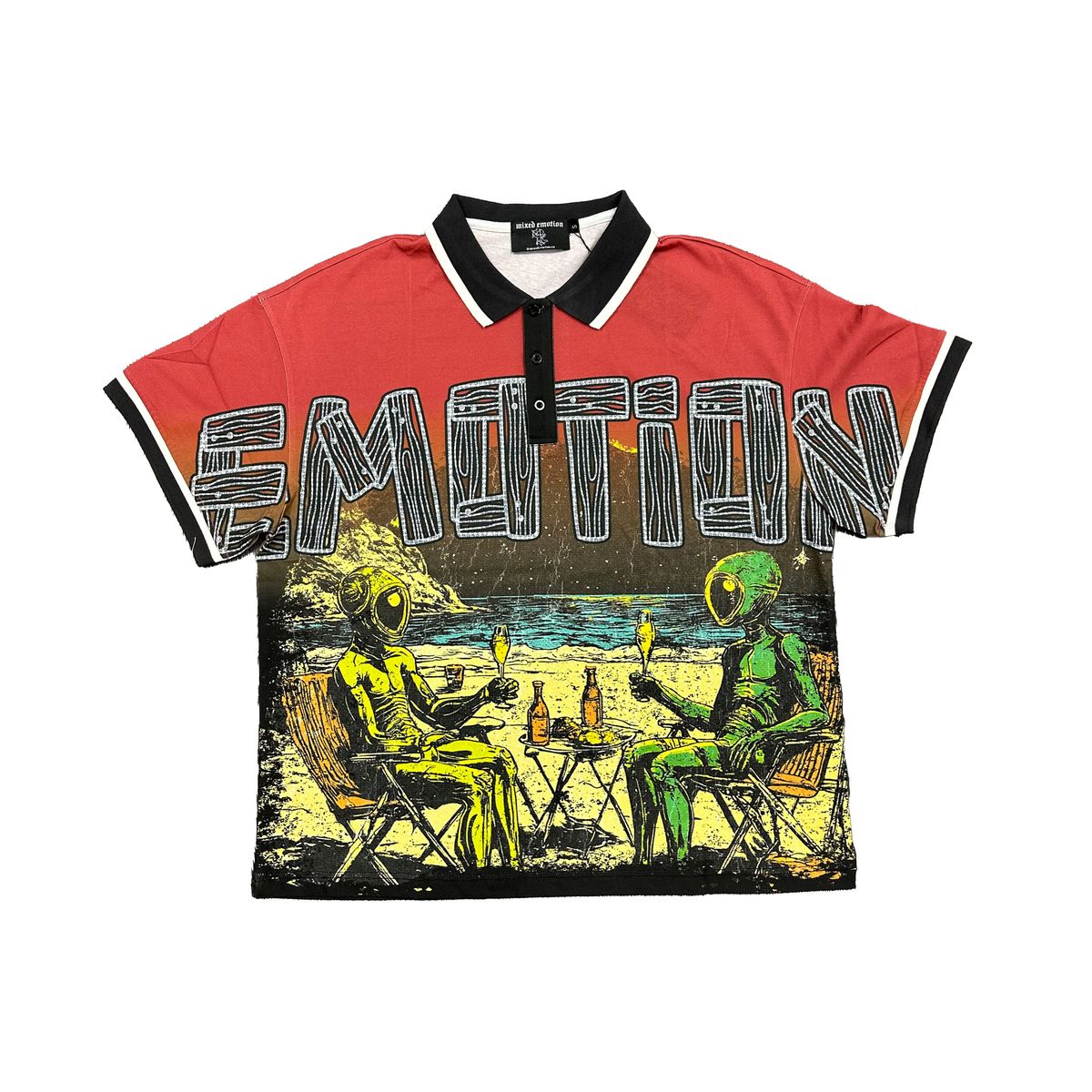 MIXED EMOTIONS Paradise Button up (Red)