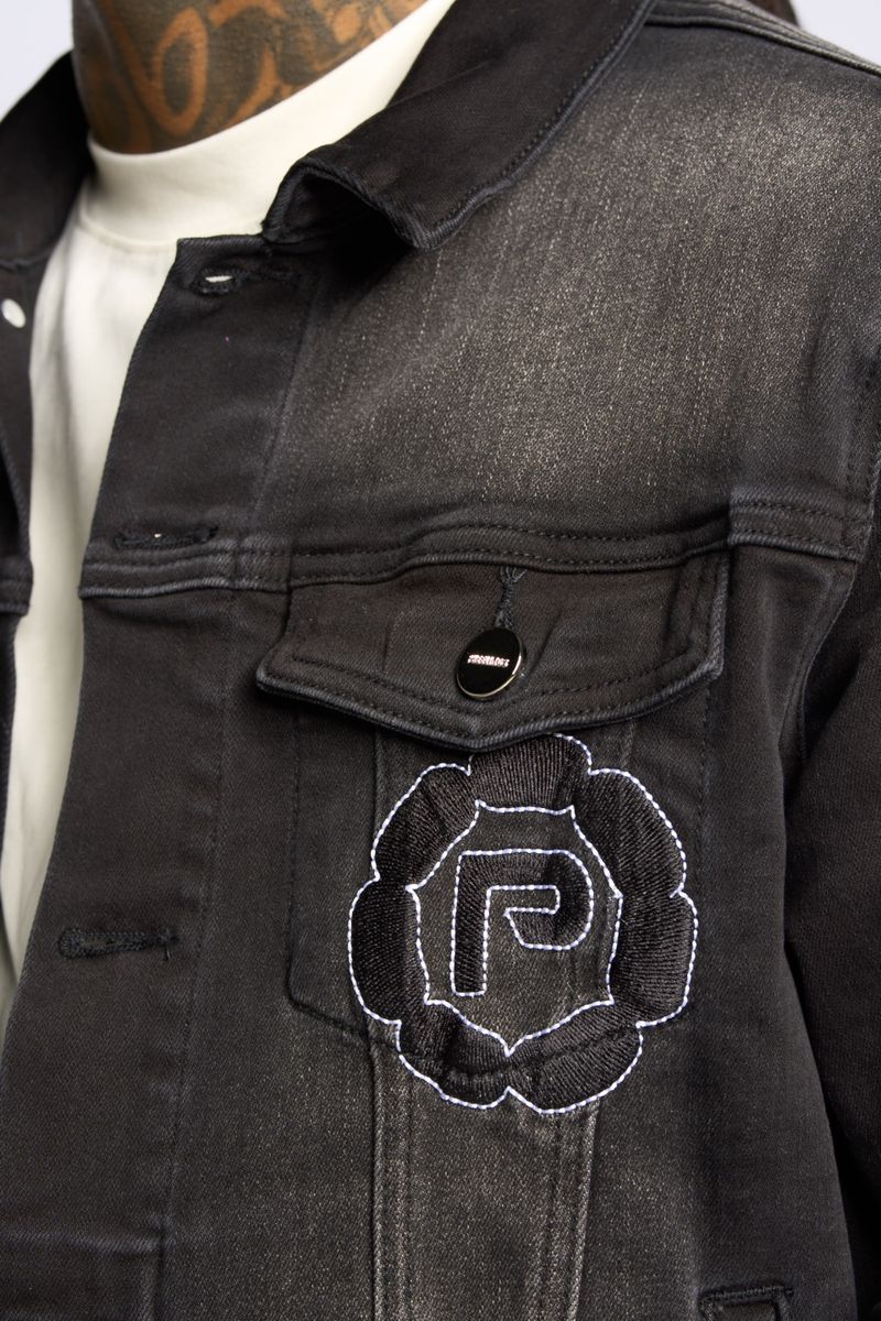 PHEELINGS SEWN TOGETHER DENIM JACKET (BLACK WASH)