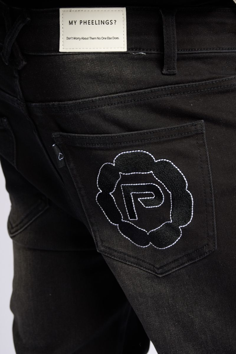 PHEELINGS SEWN TOGETHER STACKED DENIM (BLACK WASH)