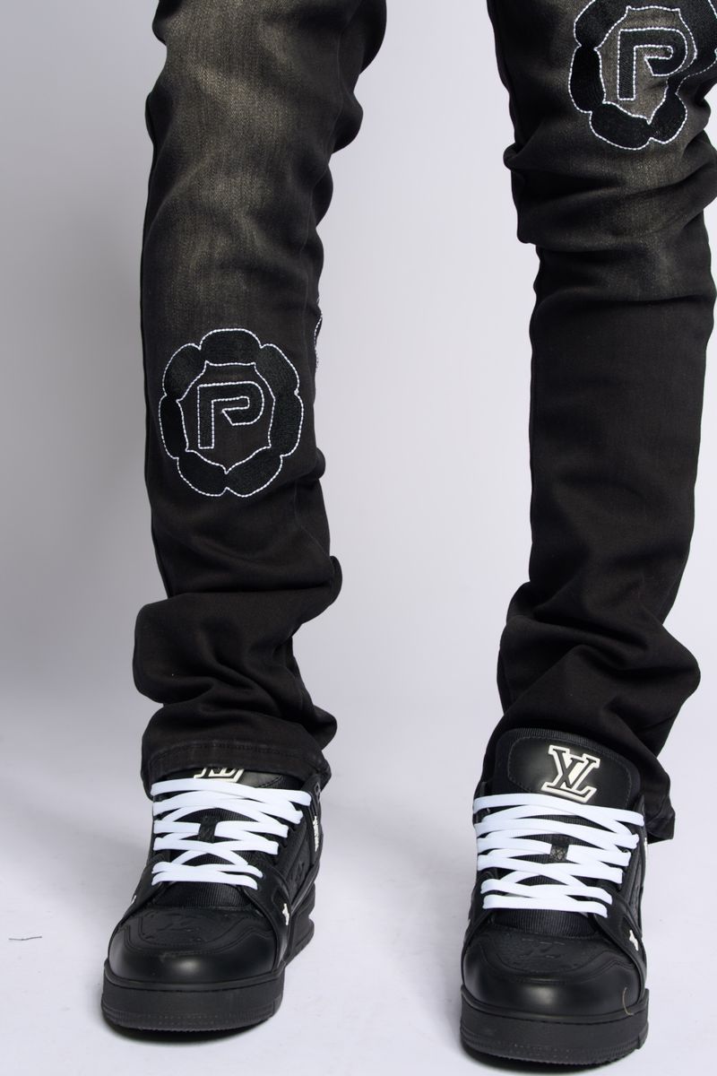 PHEELINGS SEWN TOGETHER STACKED DENIM (BLACK WASH)