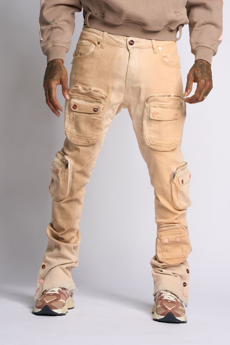 PHEELINGS JOURNEY TO GREATNESS FLARE STACK DENIM (CREAM)