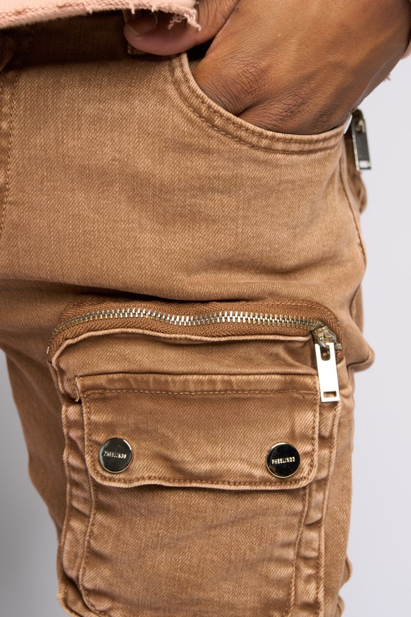 PHEELINGS JOURNEY TO GREATNESS FLARE STACK DENIM (Brown)