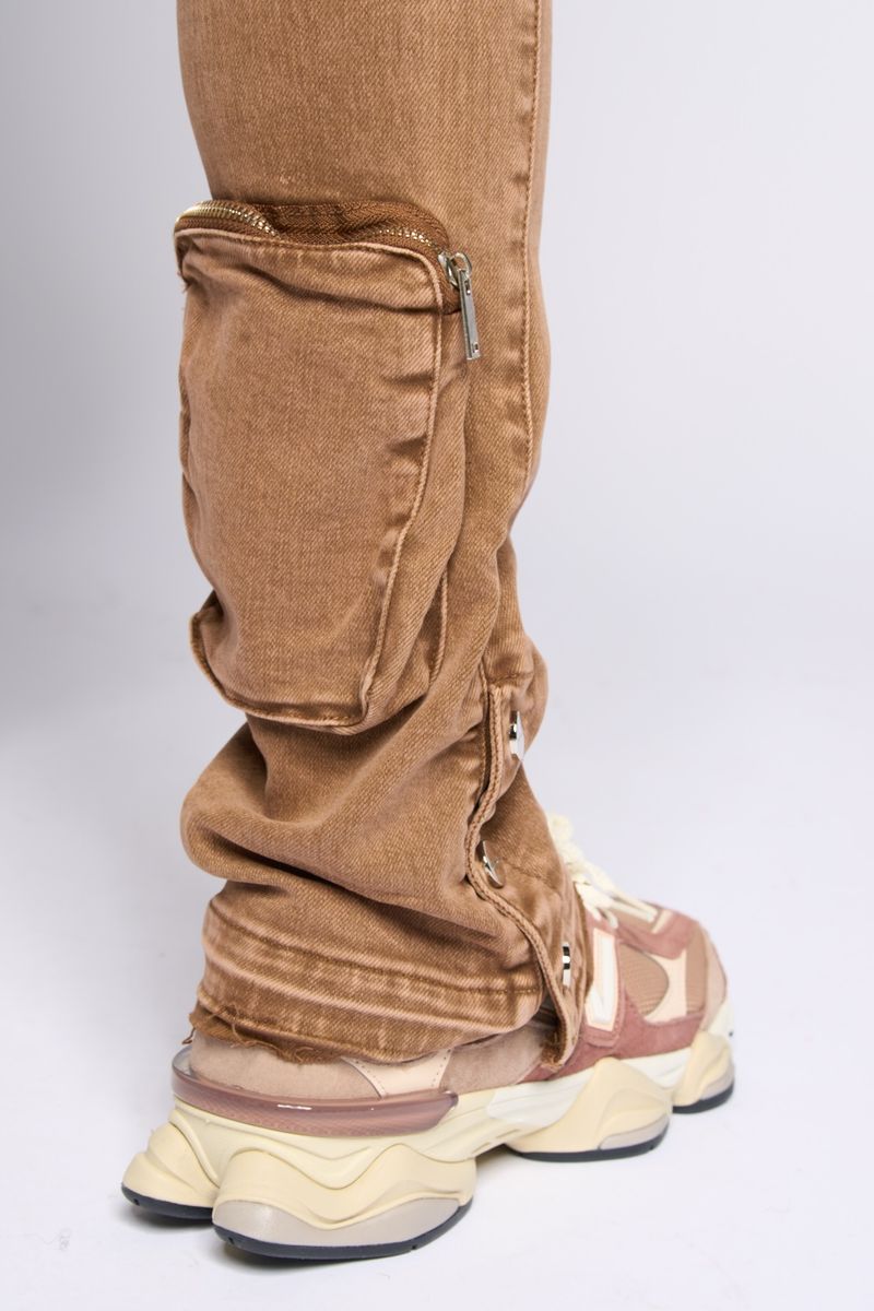 PHEELINGS JOURNEY TO GREATNESS FLARE STACK DENIM (Brown)