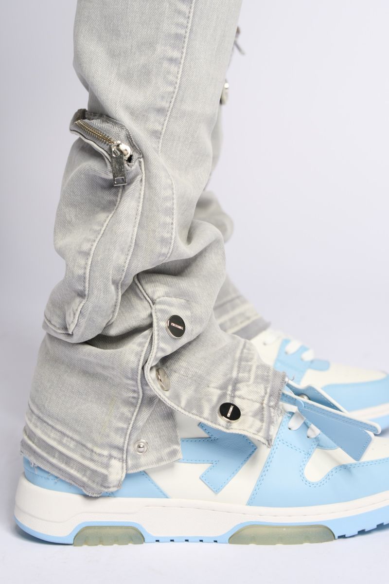 PHEELINGS JOURNEY TO GREATNESS FLARE STACK DENIM (COLD GREY)
