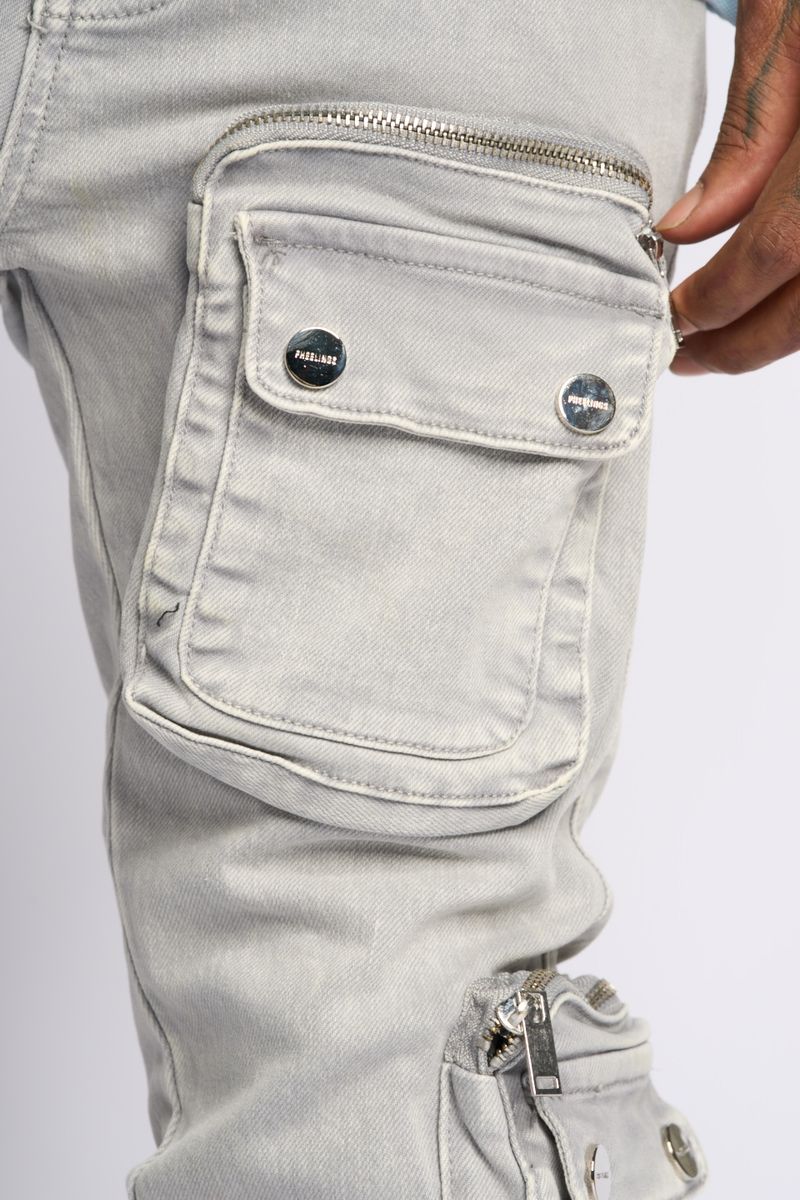 PHEELINGS JOURNEY TO GREATNESS FLARE STACK DENIM (COLD GREY)